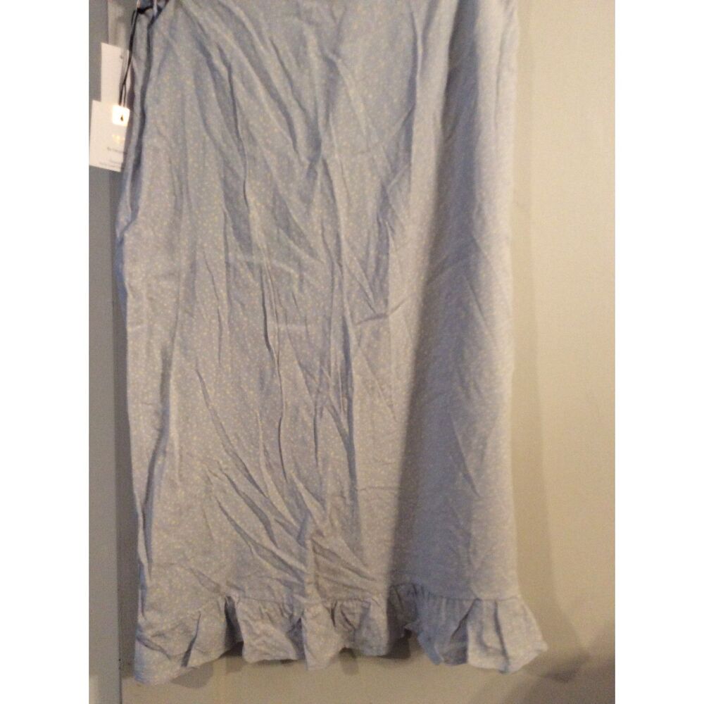 New NWT Light blue floral Faux Wrap Skirt Romantic Size Medium M
